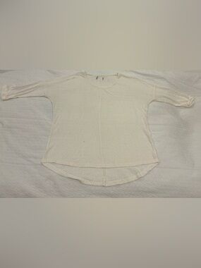 Women's Cream Lightweight Eyelet Tee